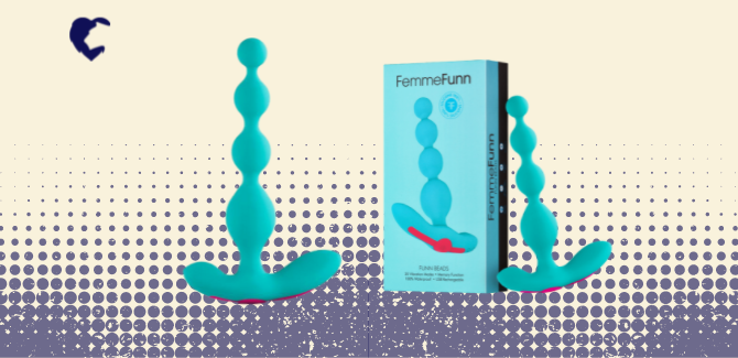 femmefunn, beads, teal, anal beads, funn beads