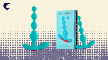 femmefunn, beads, teal, anal beads, funn beads