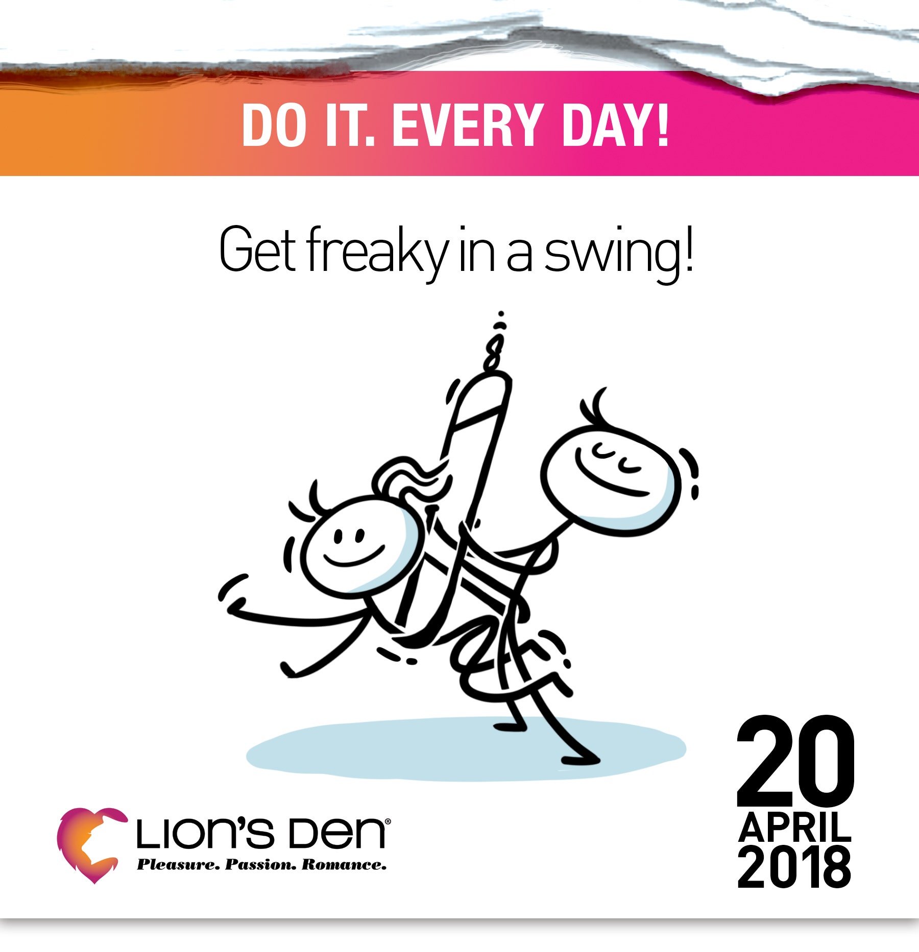 Get freaky in a swing!