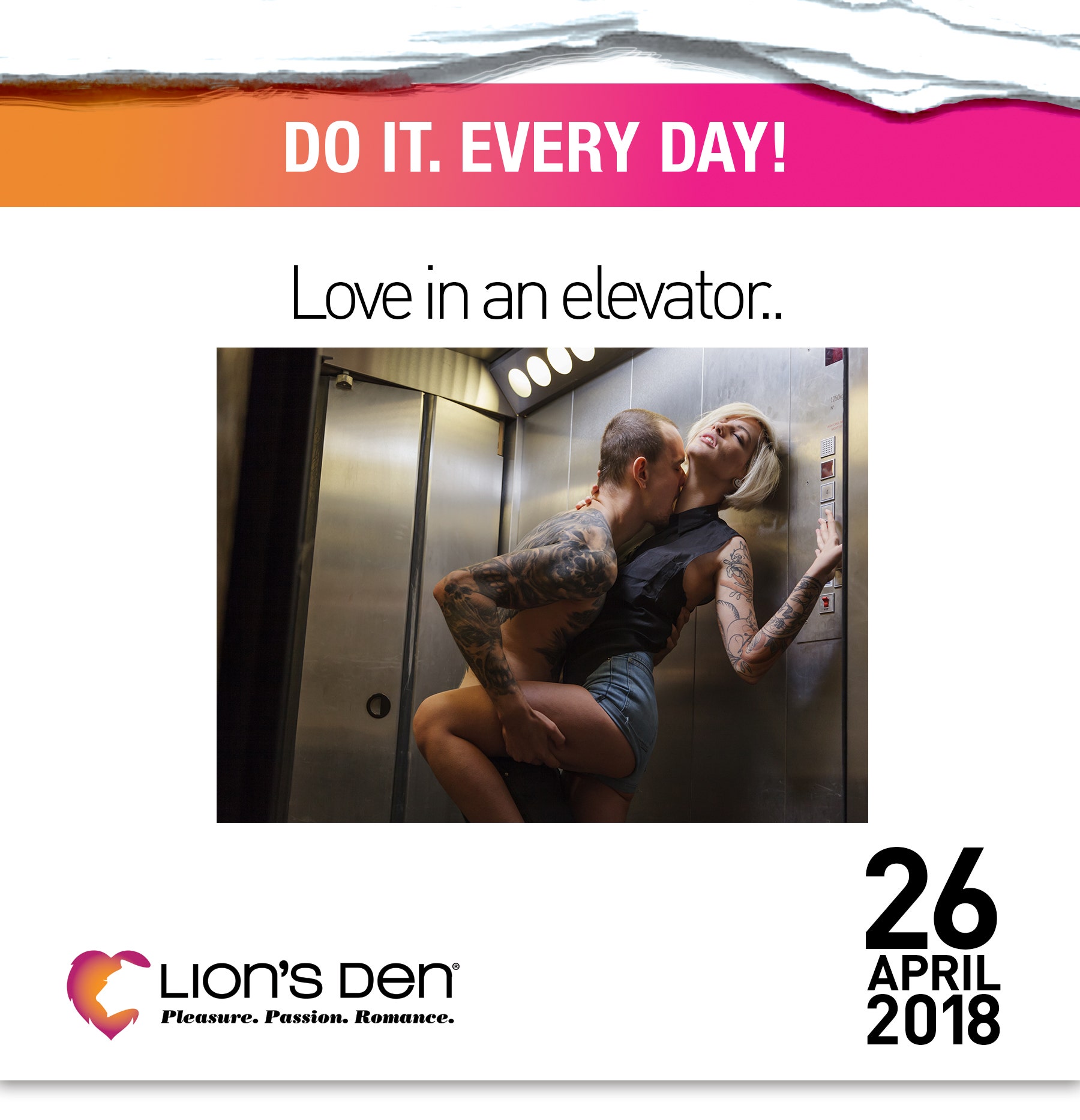 Love in an elevator!