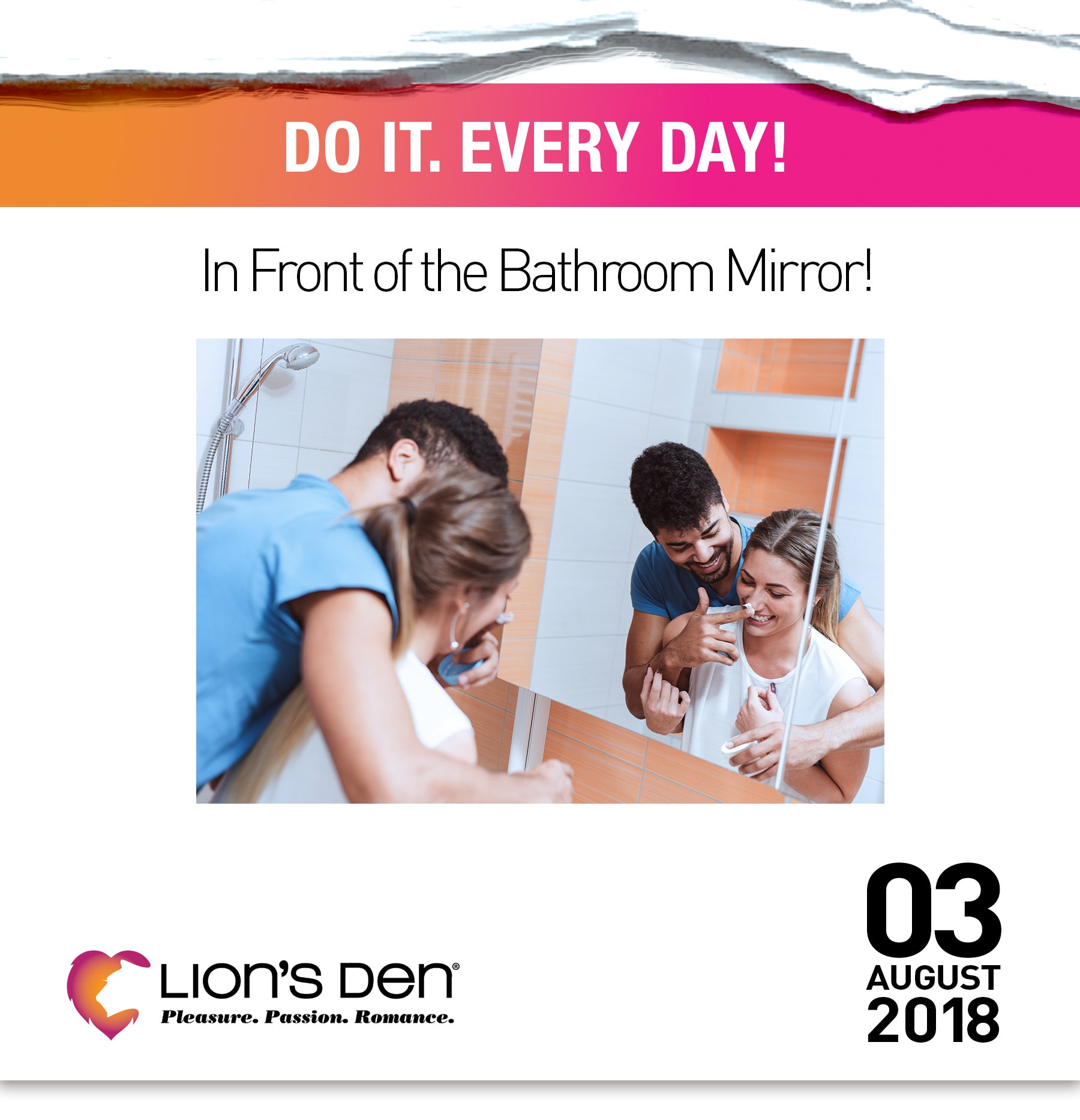 In Front of the Bathroom Mirror!