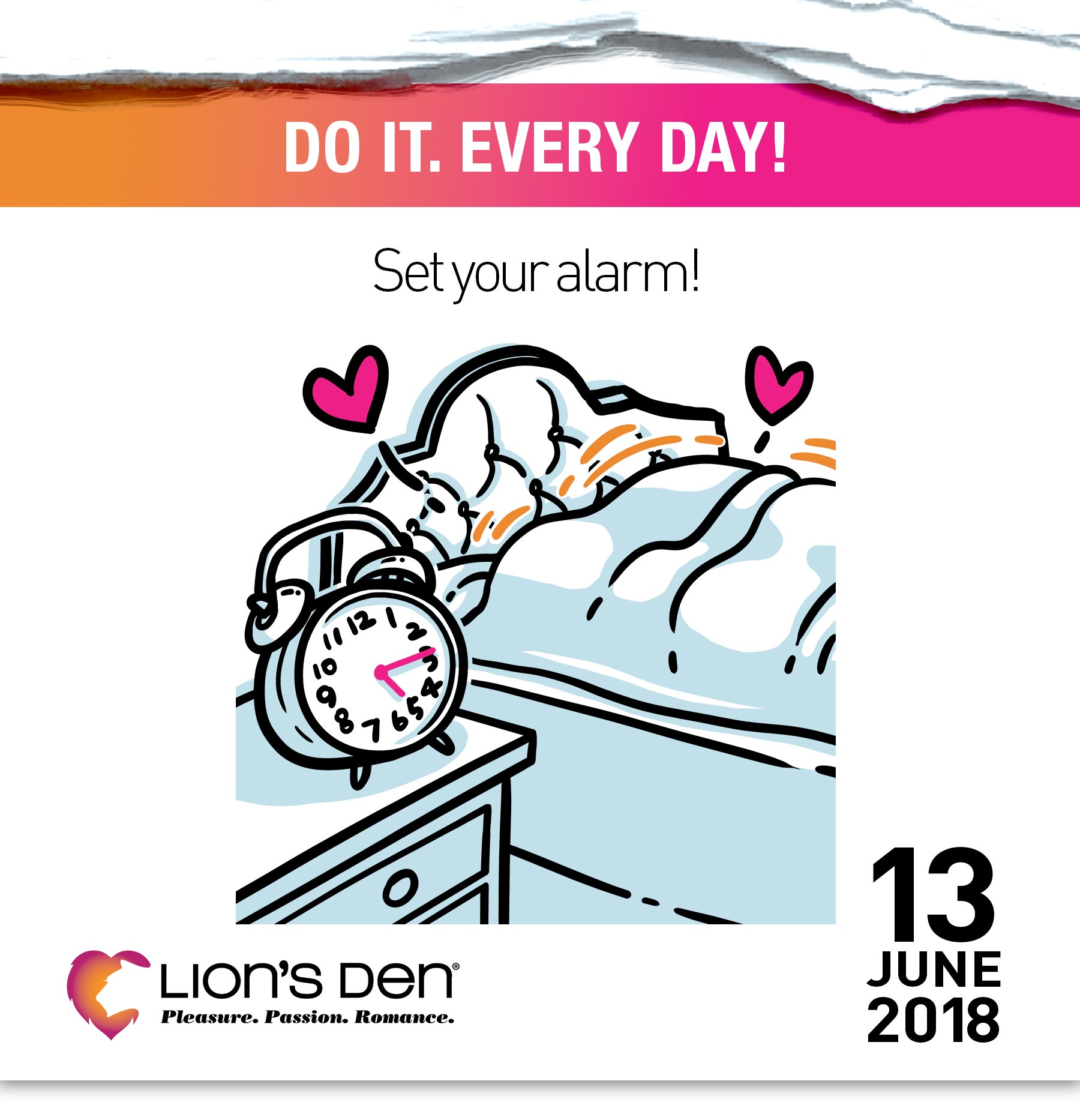 Set your alarm!