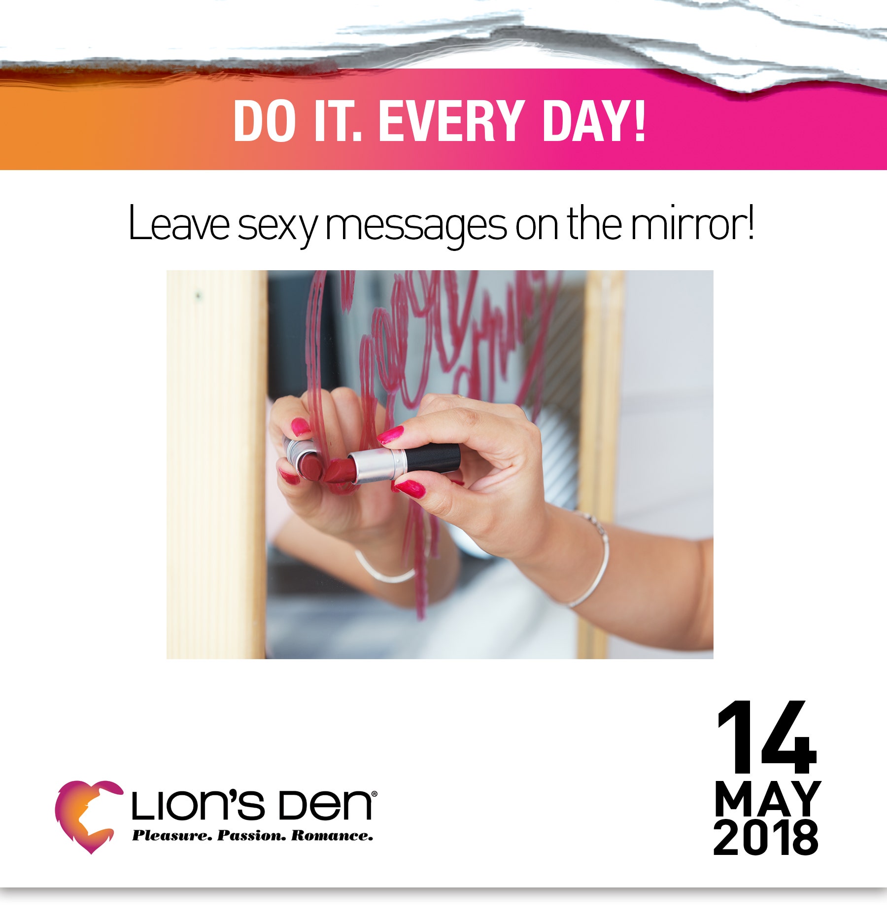 Leave sexy messages on the mirror!