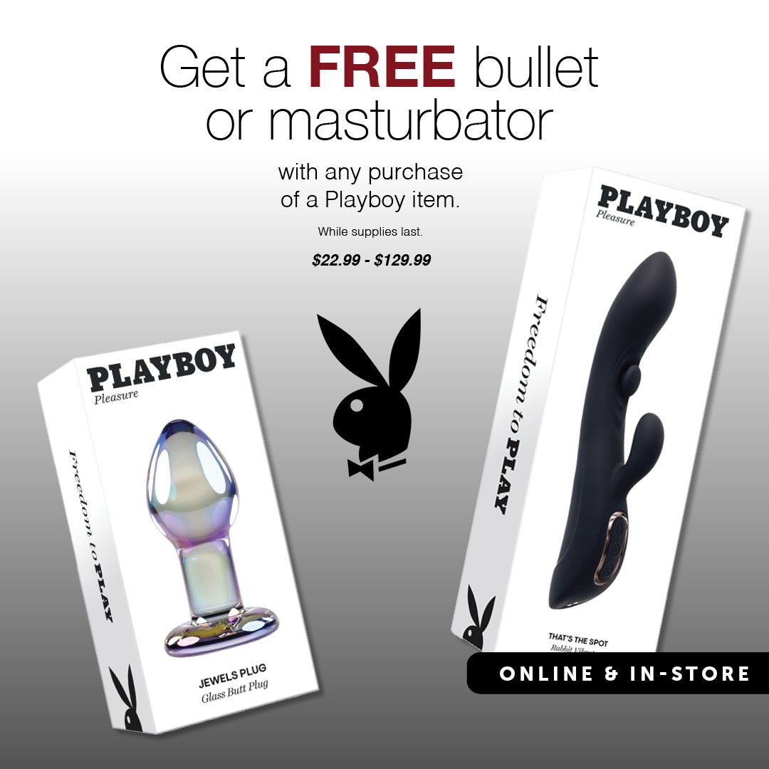 Get a FREE Gift with any Playboy Pleasure Product Purchase *some exclusions apply