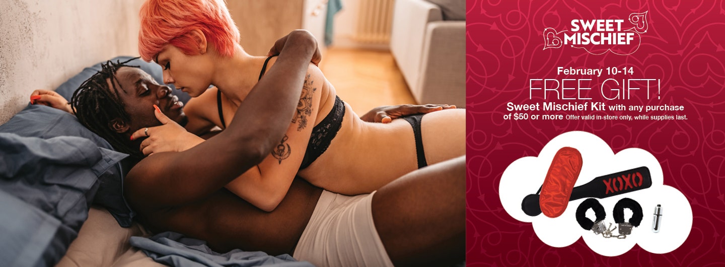 Free Sweet Mischief Kit with your purchase of $50+ February 10th-14th while supplies last