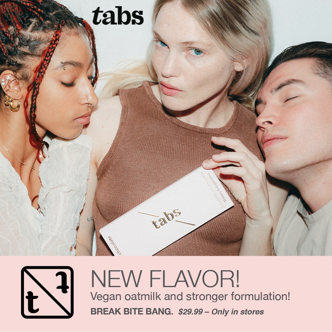 NEW FLAVOR! Tabs Sex Chocolates are now available in a vegan oat milk–In Store Only!