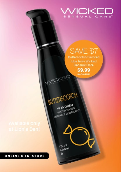 SAVE $7 on the NEW Butterscotch Flavored Personal Lubricant by Wicked Sensual Care