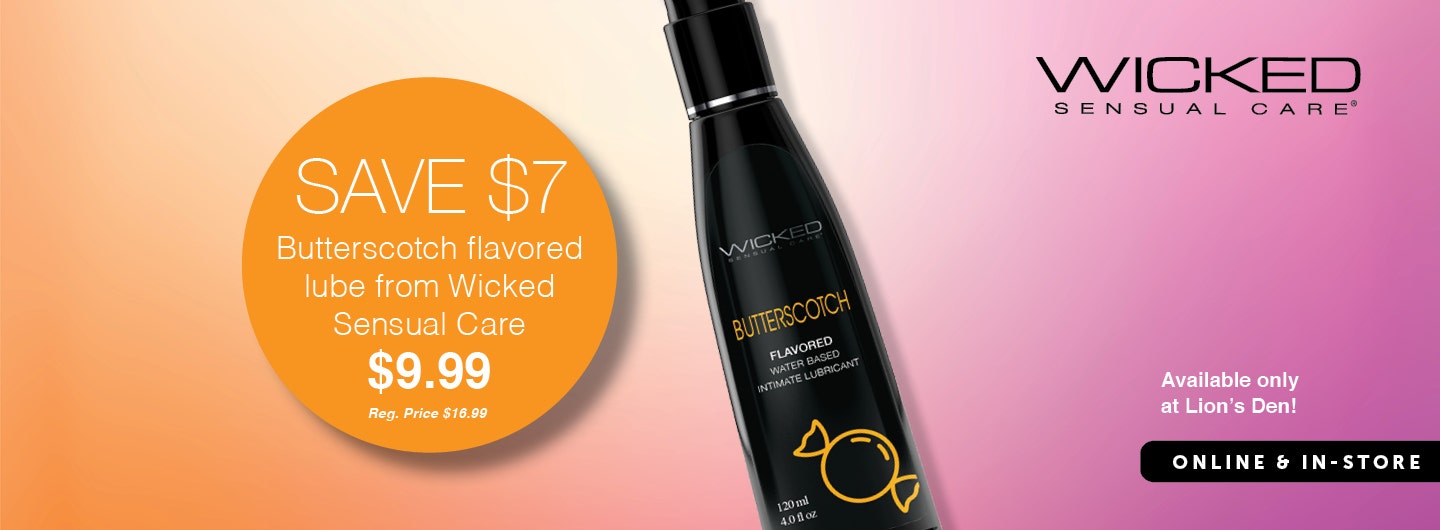 SAVE $7 on the NEW Butterscotch Flavored Personal Lubricant by Wicked Sensual Care