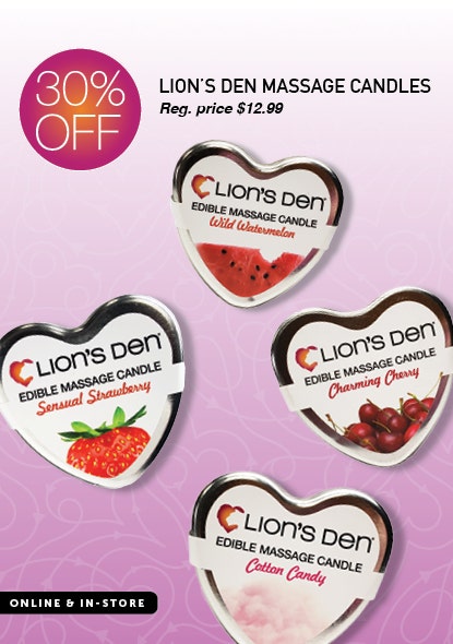 30% OFF Lion's Den Massage Candles