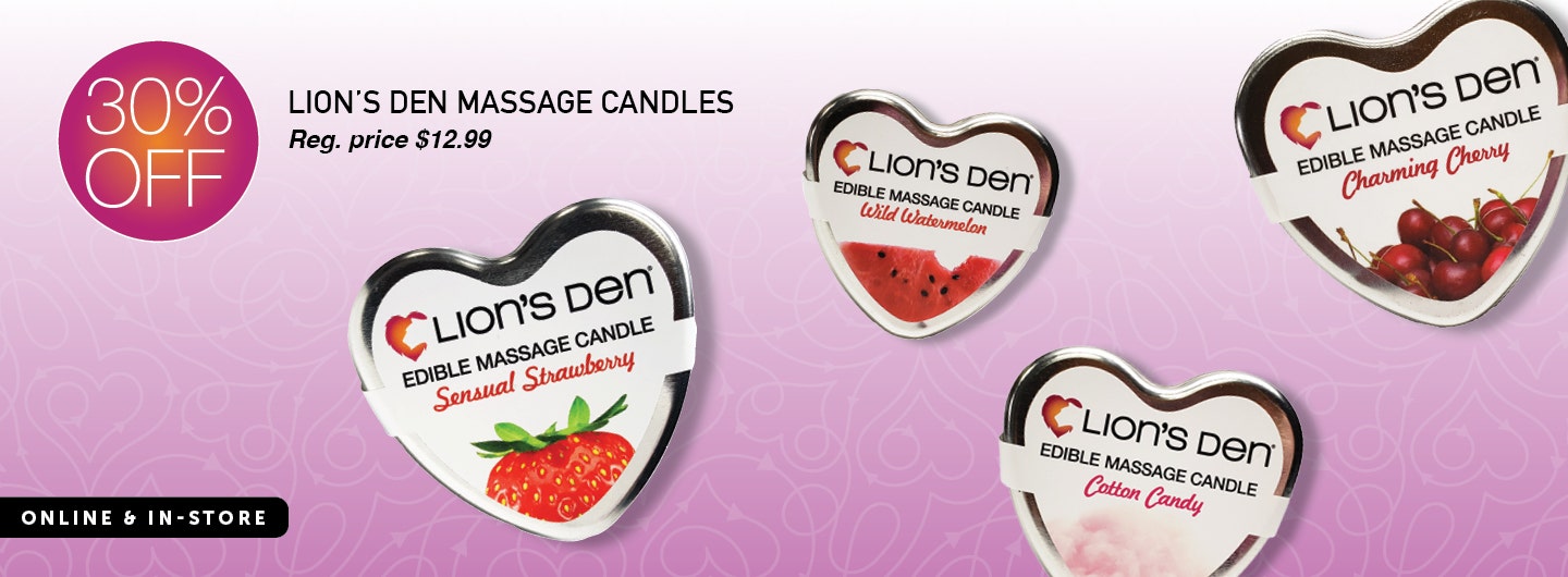 30% OFF Lion's Den Massage Candles