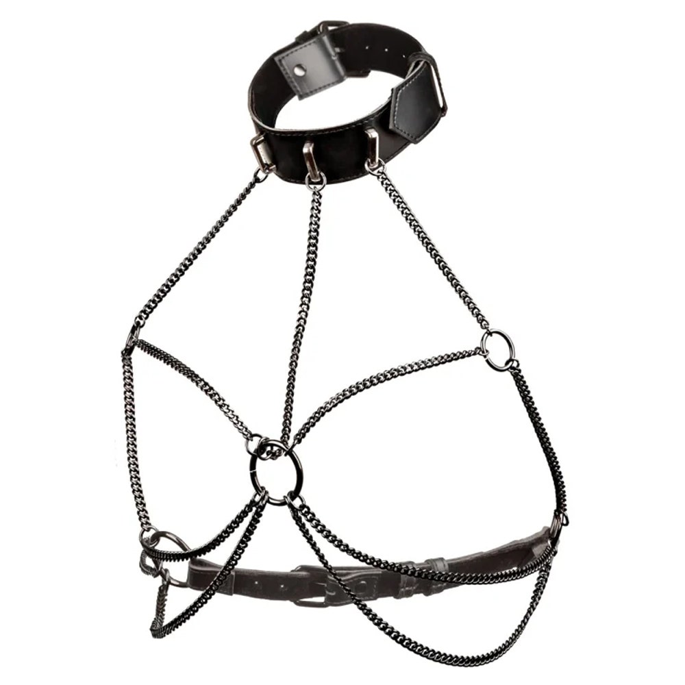 CalExotics Euphoria Collection Multi-Chain Collar Harness - Plus Size