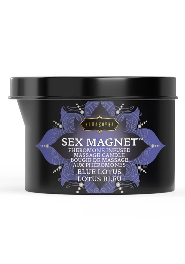 Kama Sutra Sex Magnet Pheromone Infused Massage Candle - Blue Lotus